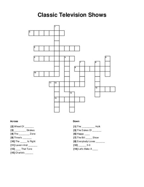 classic crossword|Classic Crossword 